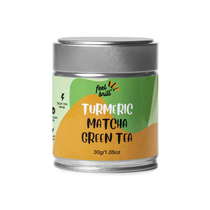 FEEL BRILL - Matcha žalioji arbata su ciberžolėmis