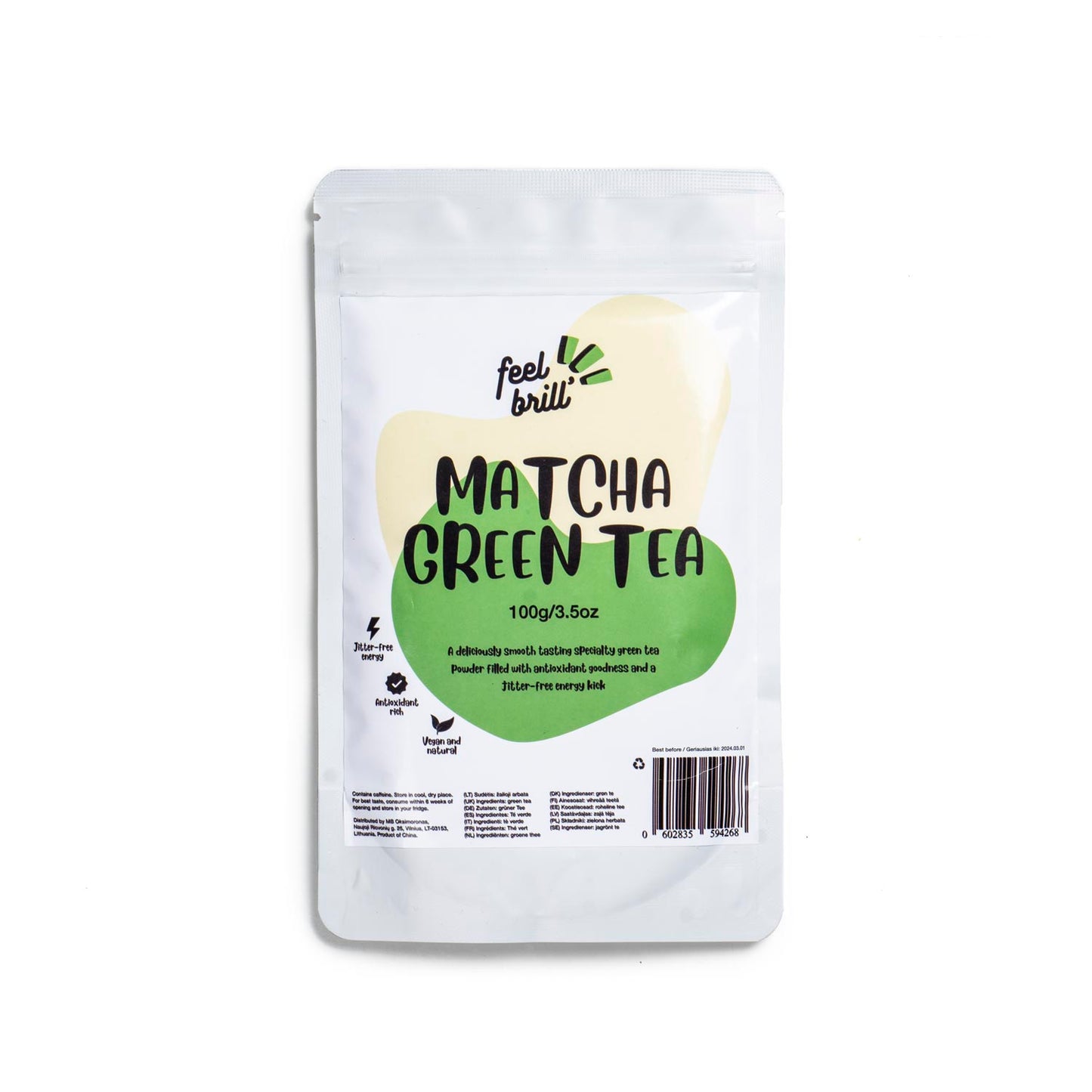 FEEL BRILL - Matcha žalioji arbata